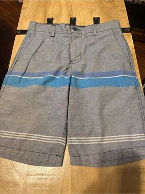 Micros Boys Grey Shorts with Blue Stripe